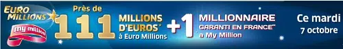 tirage Euromillions My million du mardi 7 octobre