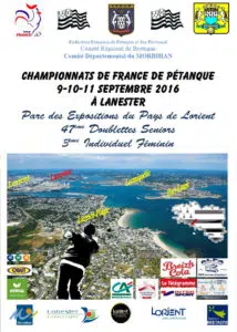 Affiche du championnat de france de pétanque