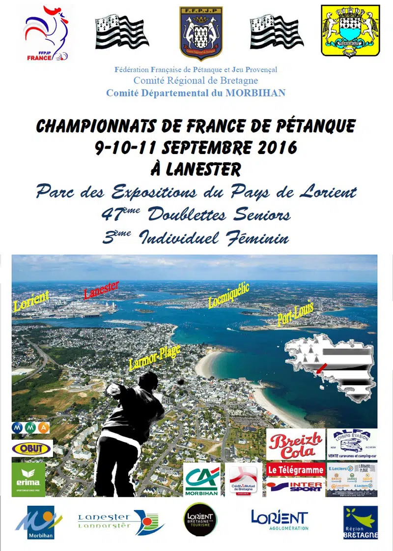 Affiche du championnat de france de pétanque