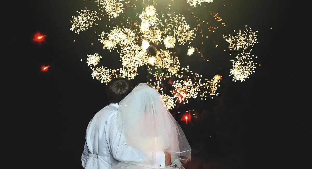 feu d'artifice mariage