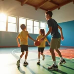 Activités familiales au gymnase Jules-Ladoumègue