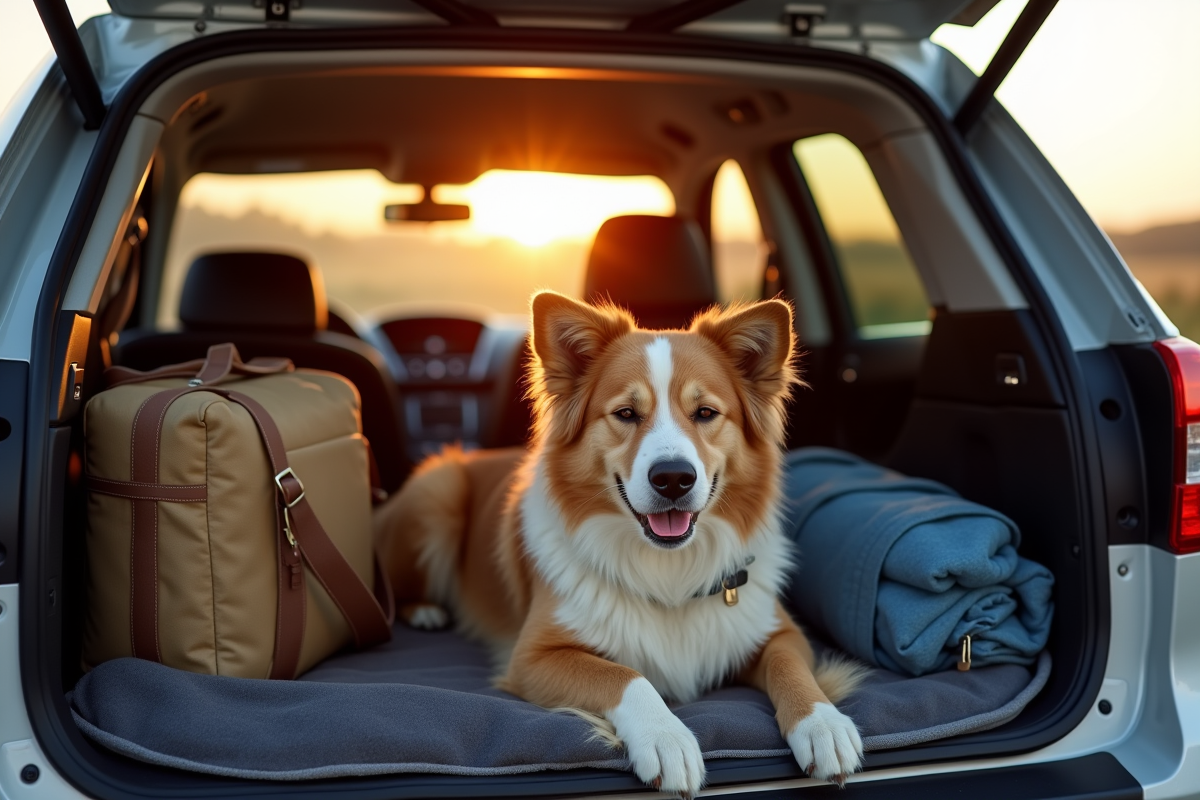 chien voiture