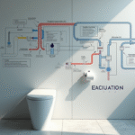 Schéma d’évacuation des WC : conseils d’experts pour une installation parfaite
