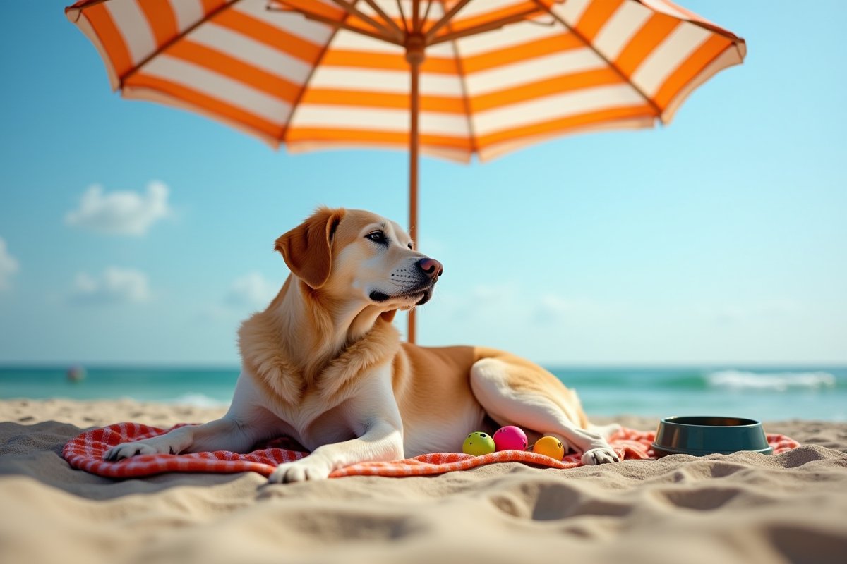 chien plage