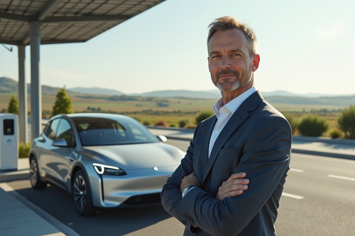 Homme en costume près d