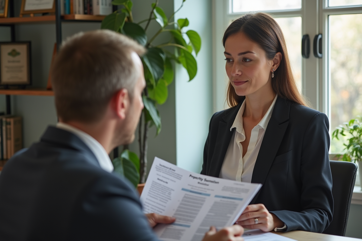 Femme parlant avec un conseiller financier dans un bureau à domicile
