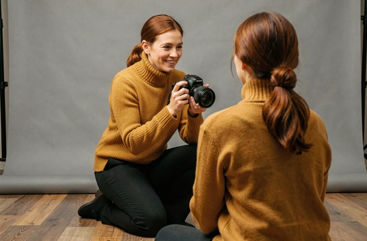 Sabrina Photographie, photographe portrait en Essonne, lors d'une séance photo dans son studio